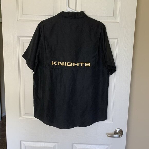 Pro Edge Central Florida Knights Men's Medium Black Button UPF 50+  Shirt NWT - Picture 4 of 10